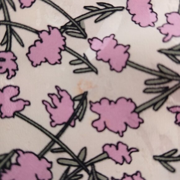 Vintage Nicole Miller 100% Silk Size 8 Limited Edition Pink Flowers 2/4 Sleeves - Picture 10 of 10